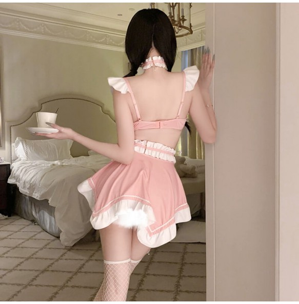 FEE ET MOI - Playful Sweetheart Maid Outfit (Pink - White)